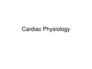 Cardiac Physiology