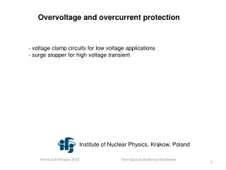 Overvoltage and overcurrent protection