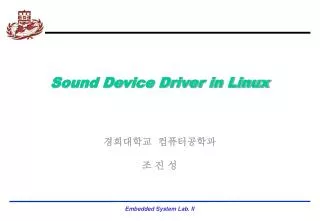 Sound Device Driver in Linux