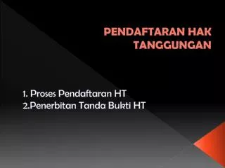 pendaftaran hak tanggungan