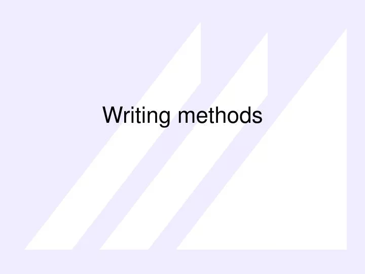 writing methods