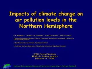 impacts of climate change on air pollution levels in the northern hemisphere