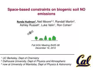 Space-based constraints on biogenic soil NO emissions