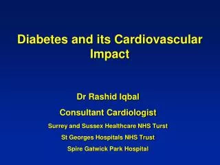 Diabetes and its Cardiovascular Impact