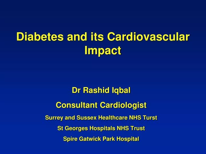 diabetes and its cardiovascular impact
