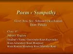 Poem - Sympathy - slide 1