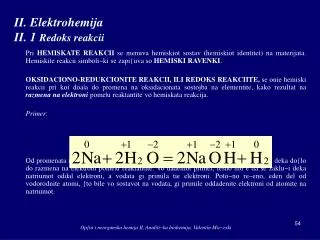 ii elektrohemija ii 1 redoks reakcii