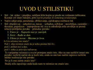 uvod u stilistiku