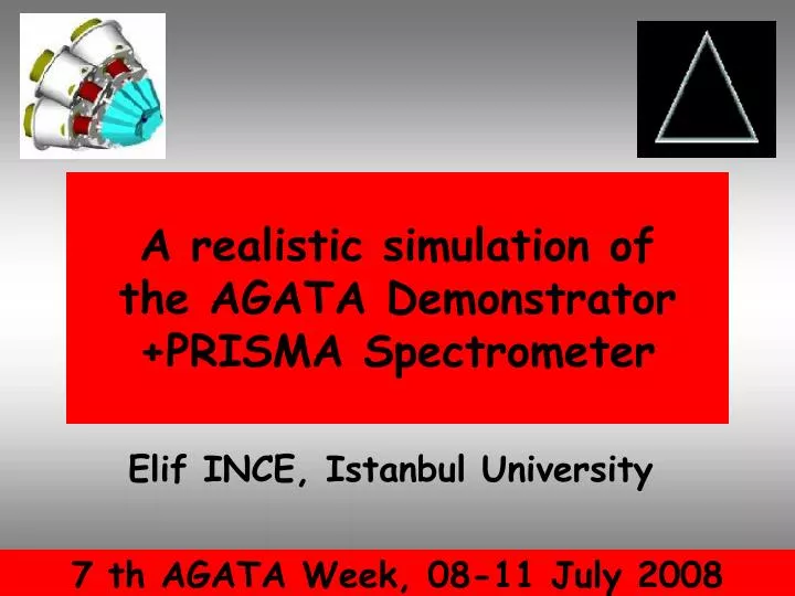 a realistic simulation of the agata demonstrator prisma spectrometer
