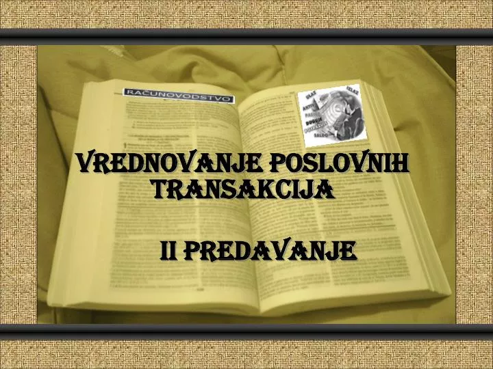 vrednovanje poslovnih transakcija