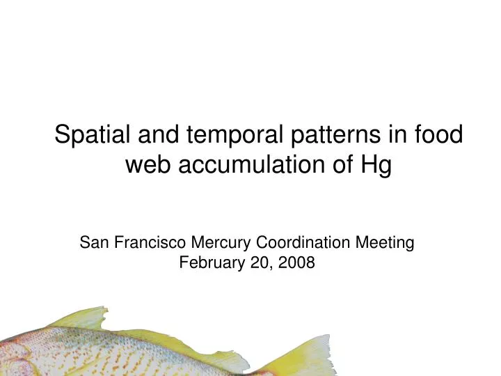 spatial and temporal patterns in food web accumulation of hg