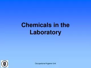Chemicals in the Laboratory