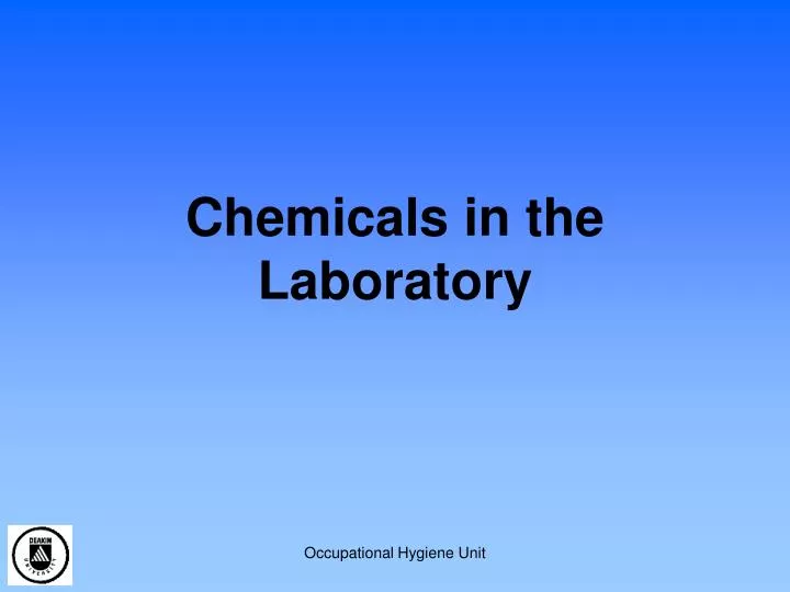 chemicals in the laboratory