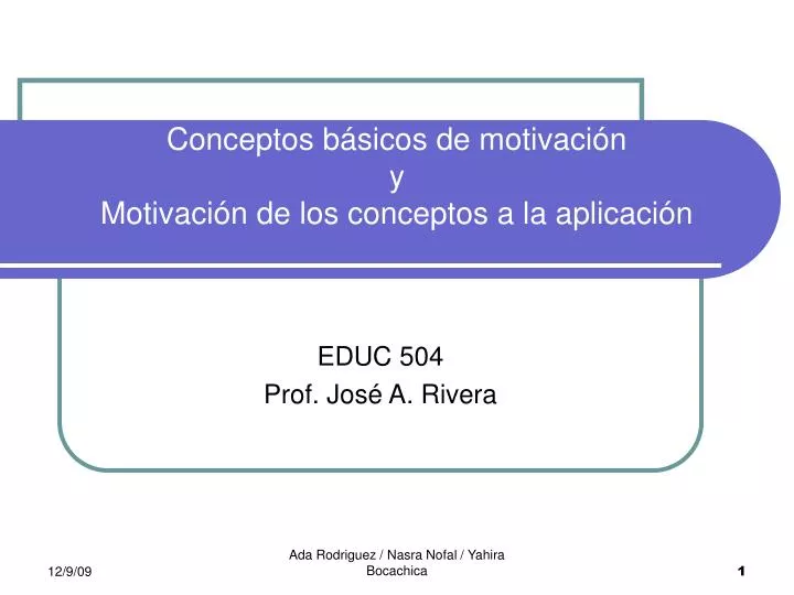 conceptos b sicos de motivaci n y motivaci n de los conceptos a la aplicaci n