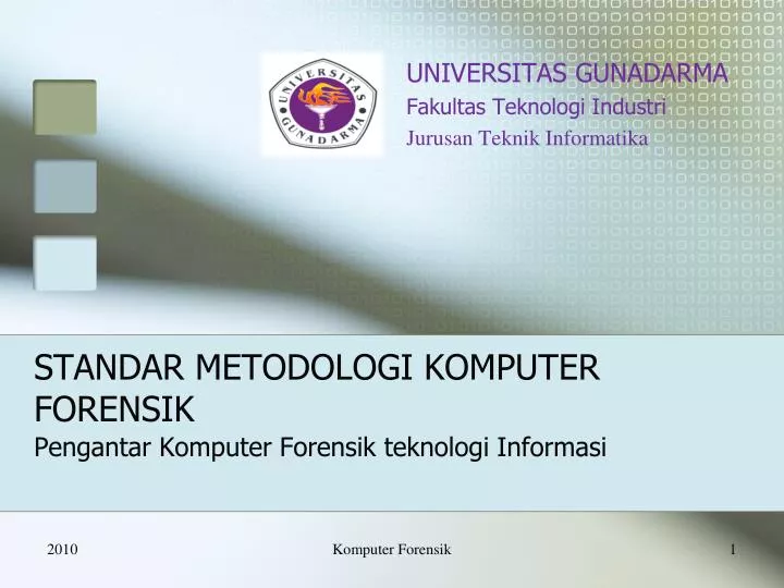 standar metodologi komputer forensik