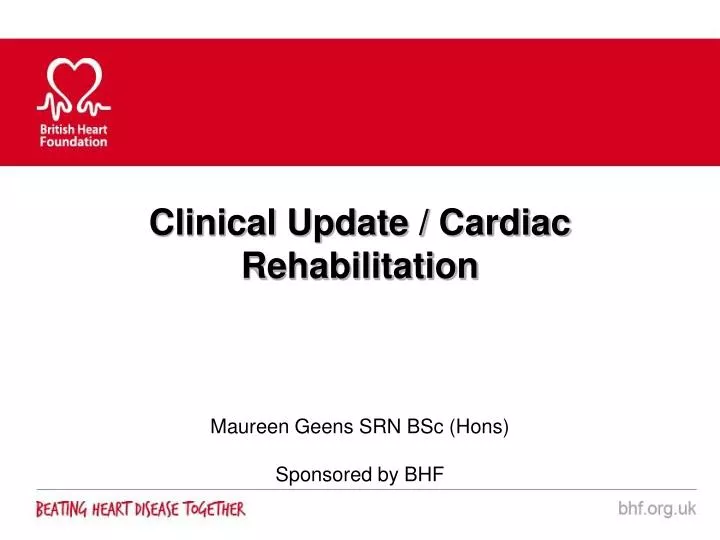 clinical update cardiac rehabilitation