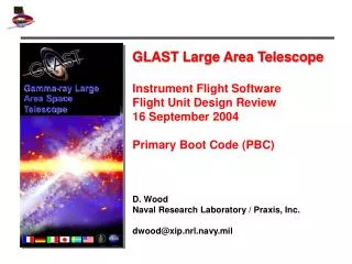 GLAST Large Area Telescope Instrument Flight Software Flight Unit Design Review 16 September 2004