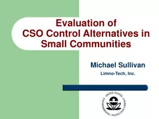Evaluation of CSO Control Alternatives in Small Communities