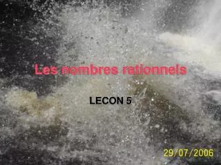 les nombres rationnels