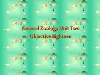 General Zoology Unit Two Objective Eighteen
