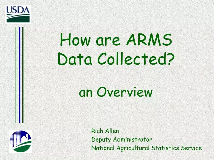 how are arms data collected an overview