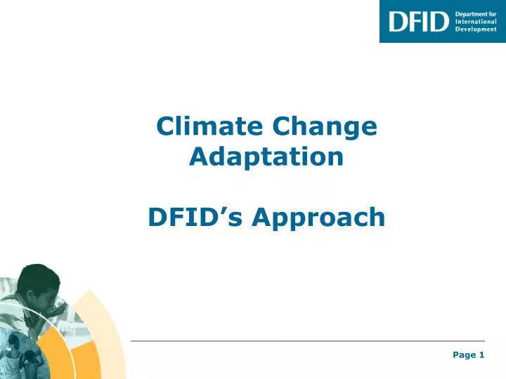 climate change adaptation dfid s approach