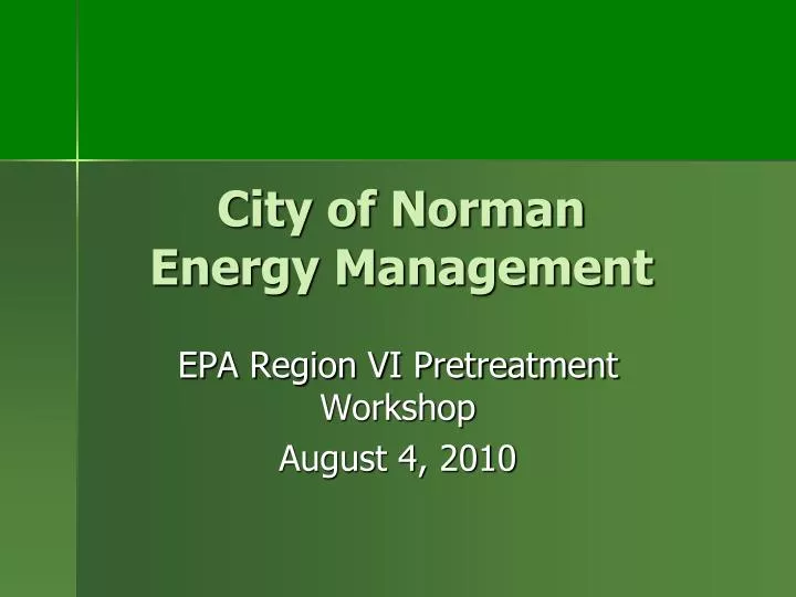 city of norman energy management