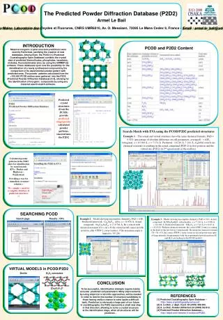 INTRODUCTION Massive inorganic crystal structure predictions were