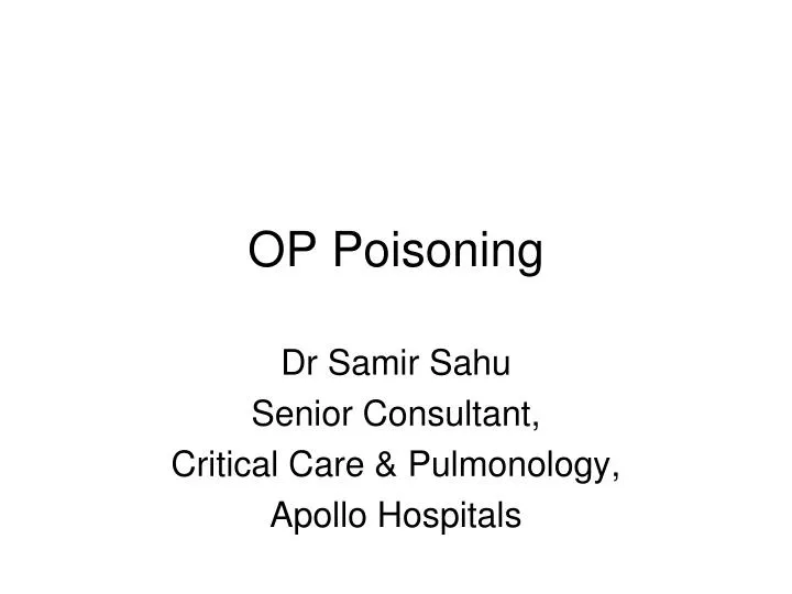 op poisoning