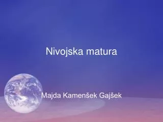 nivojska matura
