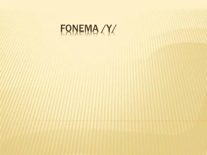 fonema y