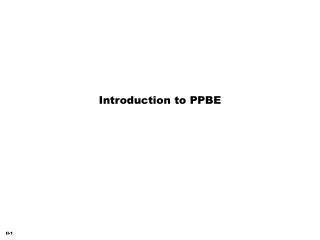 Introduction to PPBE