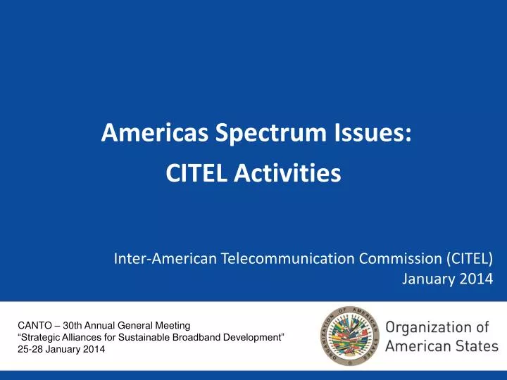 inter american telecommunication commission citel january 2014