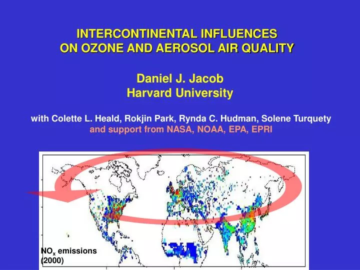 intercontinental influences on ozone and aerosol air quality