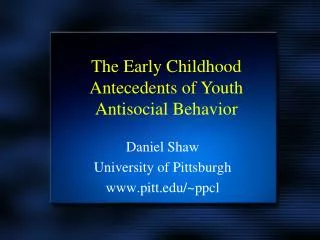 Daniel Shaw University of Pittsburgh pitt/~ppcl