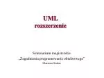 UML rozszerzenie - slide 1