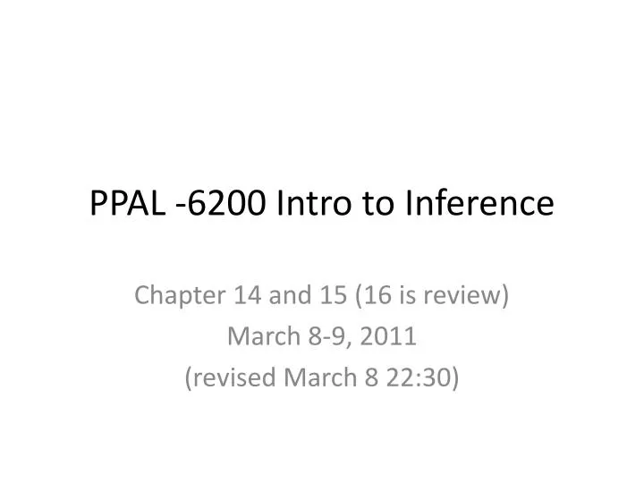 ppal 6200 intro to inference