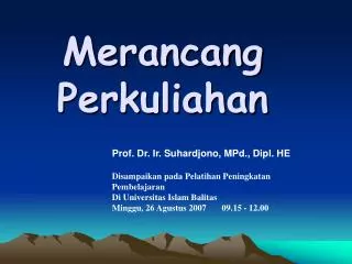 merancang perkuliahan