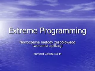 extreme programming