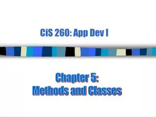 CiS 260: App Dev I