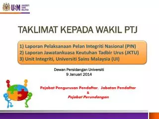 taklimat kepada wakil ptj