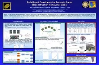 Path-Based Constraints for Accurate Scene Reconstruction from Aerial Video