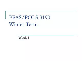PPAS/POLS 3190 Winter Term