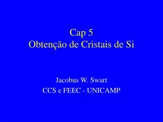 cap 5 obten o de cristais de si