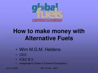 How to make money with Alternative Fuels