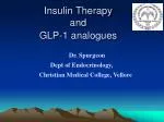 Insulin Therapy and GLP-1 analogues - slide 1