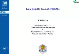New Results from MINIBALL