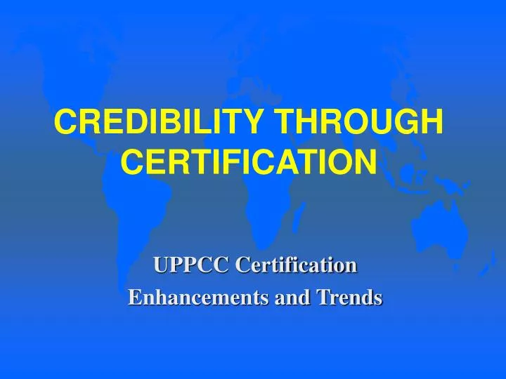credibility through certification