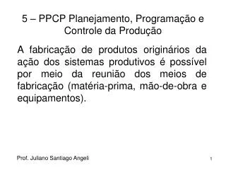5 ppcp planejamento programa o e controle da produ o