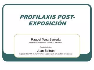 profilaxis post exposici n